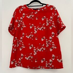 Cero Moda Red Floral Top Size Medium